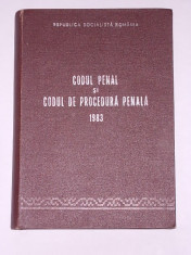 CODUL PENAL SI CODUL DE PROCEDURA PENALA- 1983- IOAN HATMANU, ANATOLIE ARHIP, DUMITRU VASILESCU, GEORGE DORNESCU, TEODOR POPESCU foto