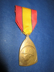 WW1- Medalie comemorativa in bronz- Franta 1914- 1918 foto