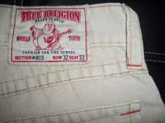 Blugi True Religion, Made in USA; marime: 32/33: 86 cm talie, 106 cm lungime foto