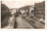 CPI (B2599) CEHIA. KARLOVY VARY, POHLED NA LAZENSKY DUM A NOVE LAZNE, CIRCULATA 1936, STAMPILE, TIMBRU