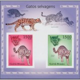 GUINEA BISSAU 2010 FAUNA,FELINE NEDANTENTELATA- COTA 30 EURO IN MICHEL CATALOG BK 869B