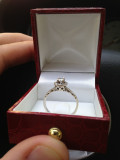 inel aur alb, cu diamante, certificat garantie.