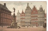 CPI (B2581) BELGIA. ANVERS. CASA CORPORATIILOR SI FANTANA BRABO, CIRCULATA, 1925, STAMPILE, Europa, Printata