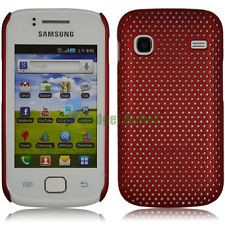 husa Mesh rosie Skin Samsung Galaxy Gio S5660 + folie ecran + expediere gratuita foto