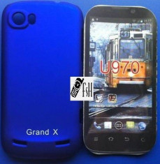 Husa ALBASTRU Hybrid , FOLIE SI TRANSPORT GRATUIT - ZTE GRAND X V970 foto