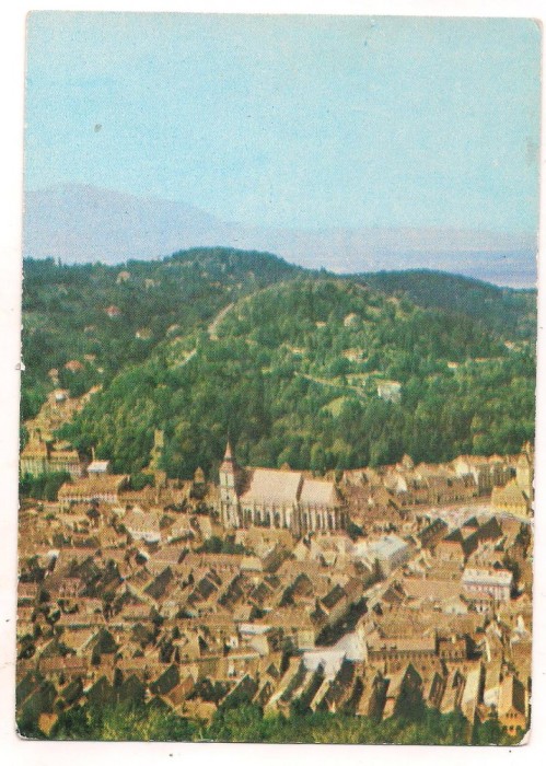 carte postala(ilustrata)-BRASOV-vedere de pe Tampa