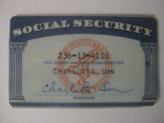 CARD AMERICAN DE SECURITATE SOCIALA EXPIRAT foto