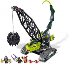 Jucarie tip lego ninjago ninja Fangpyre Wrecking Ball, excavatorul de lupta al lui Fangdam, 414 piese, Bela 9761 foto