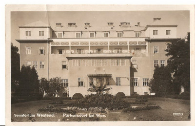 CPI (B2610) AUSTRIA. VIENA. WIEN, SANATORIUM WESTEND, EDITURA P. LEDERMANN, CIRCULATA 1930, STAMPILE foto