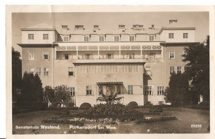 CPI (B2610) AUSTRIA. VIENA. WIEN, SANATORIUM WESTEND, EDITURA P. LEDERMANN, CIRCULATA 1930, STAMPILE