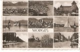 CPI (B2612) ELVETIA. MORGES, MOZAIC, EDITURA ART. PERROCHET, CIRCULATA 1917, STAMPILE, TIMBRU