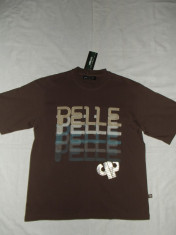 Tricou barbati hip hop Pelle Pelle maro foto