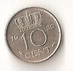 Moneda 10 centi 1960 - Olanda foto