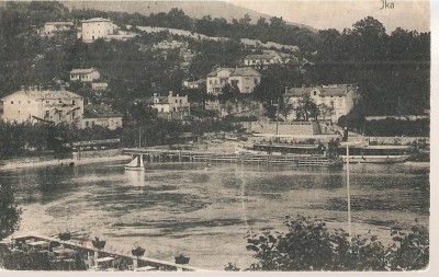 CPI (B2643) ITALIA. FIUME, JKA, EDITURA TOMASIC, ABBAZIA, CIRCULATA1927, STAMPILE, TIMBRU foto