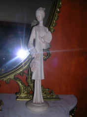 Statuie veche sculptura in alabastru,inaltime 47cm!foarte finuta si eleganta foto