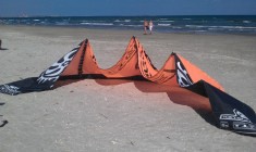 Kite Kiteloose W-Tribe 13 m- Orange 1000Ron Kiteboard Kitesurf foto