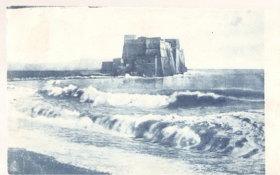 CPI (B2654) ITALIA. NAPOLI, CASTELLO DEL OVO, EDITURA B. VERNOLA, CIRCULATA 1921, STAMPILA, TIMBRU foto