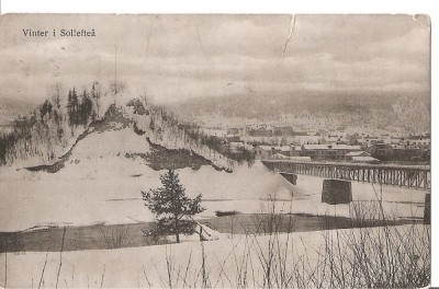 CPI (B2665) SUEDIA. IARNA IN SOLLEFTEA, EDITURA FORLAG, CIRCULATA 1924, STAMPILA foto