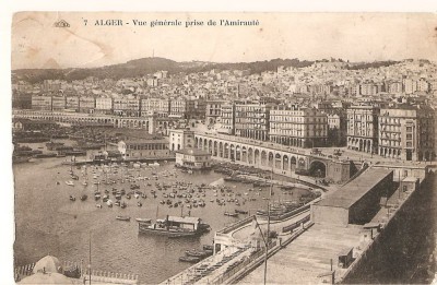 CPI (B2658) ALGER. VUE GENERALE PRISE DE l&amp;#039;AMIRAUTE, CIRCULATA 1927, STAMPILE foto