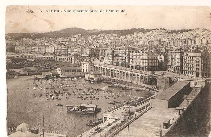 CPI (B2658) ALGER. VUE GENERALE PRISE DE l&#039;AMIRAUTE, CIRCULATA 1927, STAMPILE