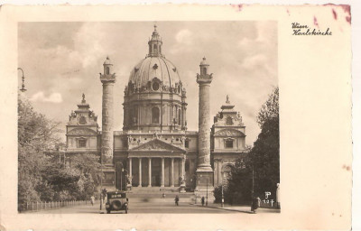 CPI (B2625) AUSTRIA, KARLSKIRCHE, CIRCULATA 1940, STAMPILE, TIMBRU foto