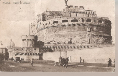 CPI (B2647) ITALIA. ROMA, CASTELUL S. ANGELO, CIRCULATA 1925, STAMPILE foto