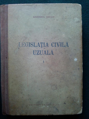Legislatia civila uzuala vol. I Ed. Stiintifica 1956 foto