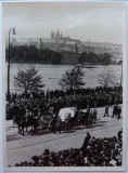 Cortegiul funerar al lui Toma G. Masaryk , personalitate marcanta ceha , Praga , 1937