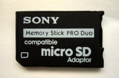 Adaptor original SONY (Micro SD la Pro DUO) foto