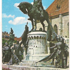 carte postala(ilustrata)-CLUJ NAPOCA-Statuia lui Matei Corvin