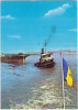 CP circulata 1974,Giurgiu,podul prieteniei,Dunarea,vapor, Fotografie