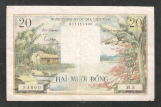 VIETNAM (SUD) 20 Dong ND (1956) P.4 superba! foto