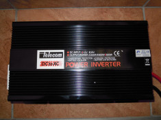 INVERTOR / CONVERTOR PROFESIONAL TELECOM 12V DC - 230V AC / 1800 W foto