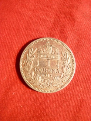 Moneda 1 Kor. 1912 Ungaria ,argint , cal.apr.NC foto