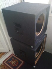 Incinte profesionale subwoofer 15 inch, 2 bucati, aproape noi, din MDF de 2 cm grosime foto