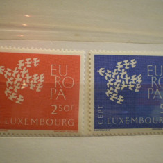 LUXEMBURG - serie 2 timbre nestampilate - 1961 - EUROPA CEPT