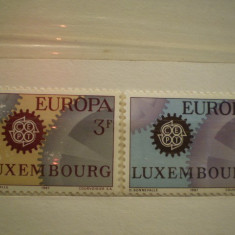 LUXEMBURG - serie 2 timbre nestampilate 1967 - EUROPA CEPT