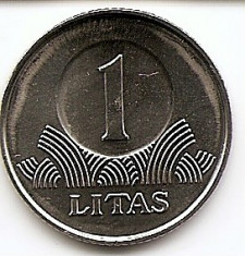 Lituania 1 Litas 2010 KM-111 UNC !!! foto