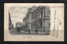 = VEDERE BUCURESTI &amp;quot;BANCA NATIONALA &amp;quot; 1902 NEDIVIZATA, CIRCULATA, ANIMATA , 2 SCANARI foto