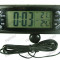 ceas si termometru auto, cu senzor de interior/exterior-110905
