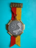 HOPCT BELGIA MEDALIE DECORATIE NR 46- SPORTRAND -MOL [ ROATA SPORTULUI ]1984
