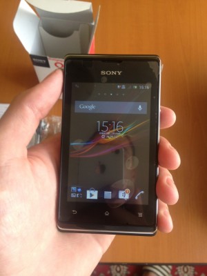 sony xperia E nou, vodafone foto