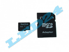 CARD MICRO SD SANDISK 4GB CLASA 4 + ADAPTOR SD foto