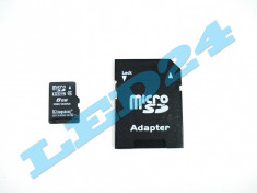 CARD MICRO SD kINGSTON 8GB CLASA 4 + ADAPTOR SD foto