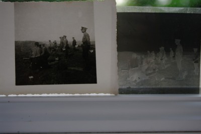 Militari romani in timpul instructiei + negativ - 1940-1942 foto