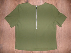 Super top/bluza verde dama ASOS nou fermoar metalic spate Sz xs ! foto