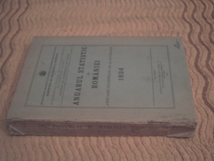 Anuarul statistic al Romaniei - 1934