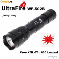 Lanterna Originala UltraFire WF-502B cu Led Cree T6 si 800 Lumeni + Memory Mode (Pachet Complet) foto