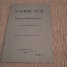 C. Radulescu-Motru - Poporanismul Politic si Democratia Conservatoare