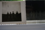 Poza patru ofiteri romani + negativ - 1940-1942